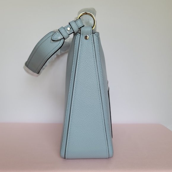 KATE SPADE Hudson Pebbled Leather Large Hobo Bag- Ocean Beach color 🎈$198.⭐ - Picture 9 of 16